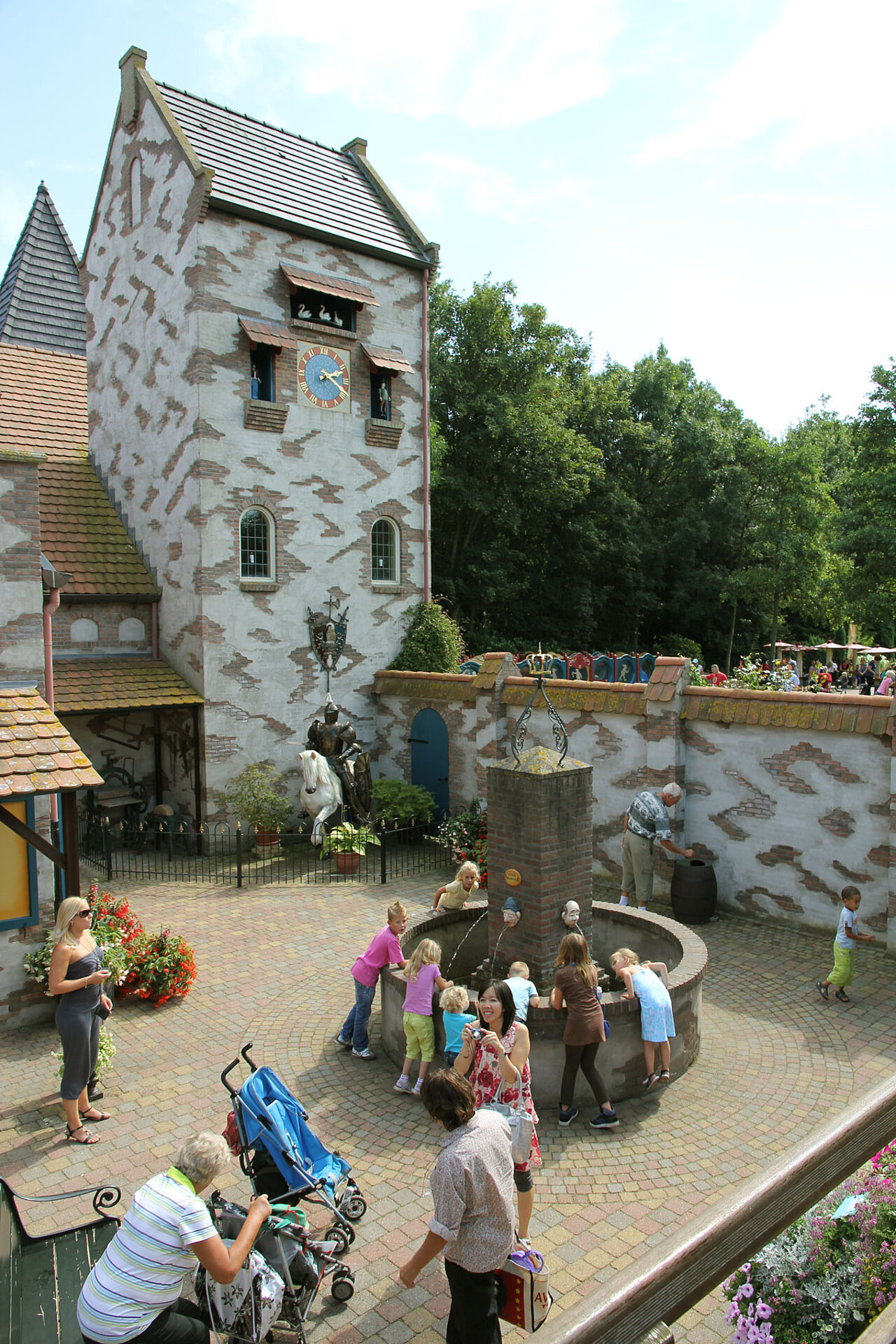 De fontein en de klokkentoren