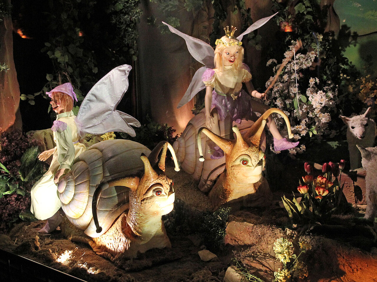 In de lente houden de elfjes een slakkenrace